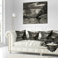 thumbnail image 2 of Designart Layers of Red Rock Black and White - Landscape Printed Throw Pillow - 16x16, 2 of 4