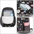 thumbnail image 4 of Pioneer Flower Floral Print Pattern 17" School Backpacks for Teens,Waterproof Oxford Fabric,S-Shape Padded Straps for School,Travel,Hiking,Camping, 4 of 5