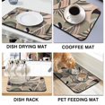 thumbnail image 4 of Multi-functional Coffee Drying Mat, 19.5x12in - Floral Patterned Kitchen Counter Mat & Sink Splash Guard, Perfect for Espresso Machines, Coffee Mat Coffee Pots and Dining Room Decoration, 4 of 7