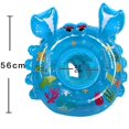 thumbnail image 4 of Anillo de natación inflable para piscina de bebé, flotador de cangrejo con asas (azul), 4 of 5