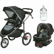 Angle View: Graco Modes Jogger Travel System, Banner with Nuk Simply Natural 5oz Bottle, 1-Pack