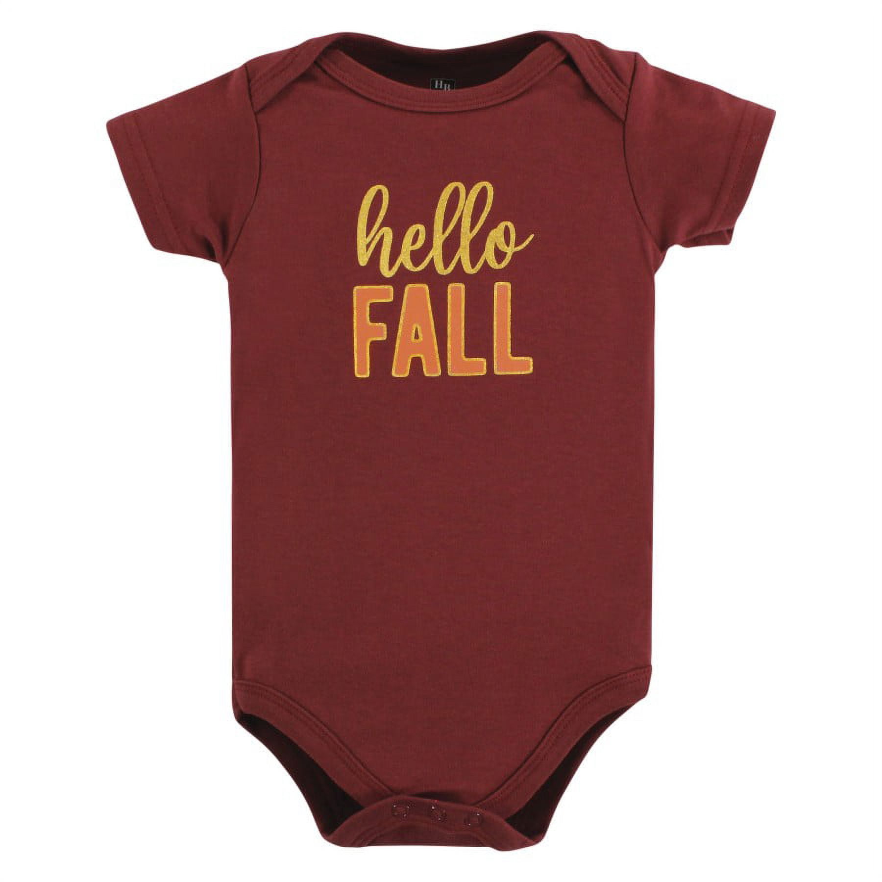 Hudson Baby Infant Girl Cotton Bodysuits, Fall Squirrel, Newborn