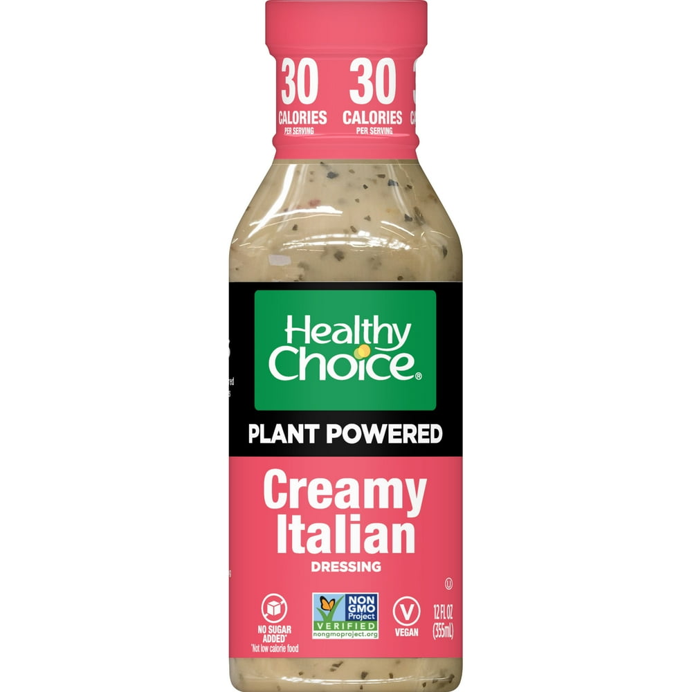 Healthy Choice Power Dressing PlantBased Salad Dressing, Creamy Italian, 12 oz.