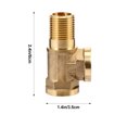 HAMPPLIES Forged Brass Tee Type Gas Adapter Male Female Thread ...