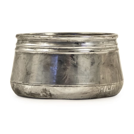 Distressed Metallic Silver Bowl (10041S A840) by Zentique