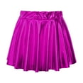 thumbnail image 2 of Aislor Youth Girls Metallic Athletic Dance Pleated Mini Skirts High Waist Scooter Skater Skort 2-16 A Hot Pink 10-12, 2 of 6