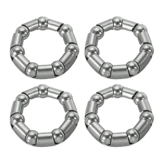 Uxcell Bike Ball Crank Bearing 38mm x 7 Balls, Stainless Steel Bicycle Bearings Replacement Bike Parts, Silver 4 Pack