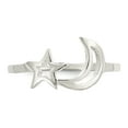 thumbnail image 4 of Primal Silver Sterling Silver Star and Moon Ring, 4 of 7
