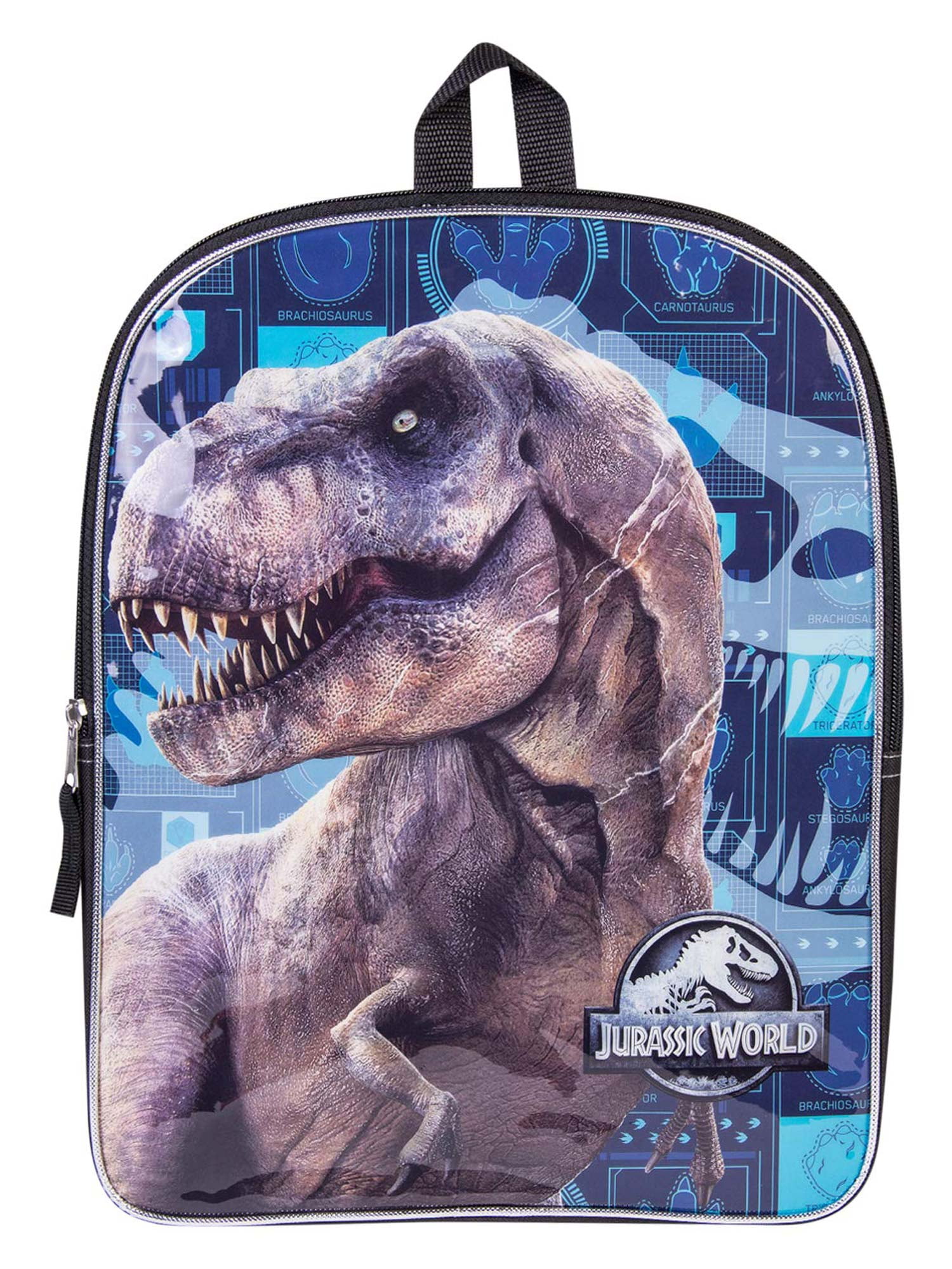 Jurassic World Boys Tyrannosaurus Rex Large 15" Backpack Blue Black