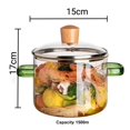 thumbnail image 4 of High Borosilicate Glass Simmer Pot Dust-proof Ergonomic with Handle Design for Use on Open Flames and Gas Stovetops - Yellow, 4 of 5