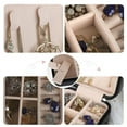 thumbnail image 4 of AMERTEER Jewelry Storage Box Small Travel Jewelry Box Organizer Display Case Faux Leather Portable Jewellery Box Accessories Storage Holder with Removable Dividers for Rings Earrings Necklace Bracelet, 4 of 7