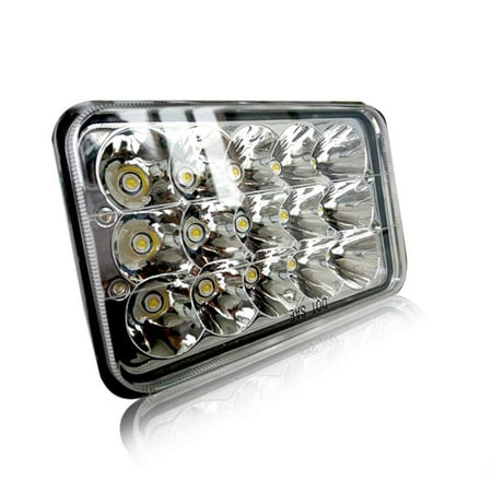 Dot Certified Headlight (DOT Approved Rectagular 4X6 LED Sealed Beam Headlight Hi/Lo Replace Semi Hid Halogen H4651 H4656 Headlamps For Kenworth T600 W900B K100 Truck Peterbilt 379 Chevy S10 RV Suzuki DRZ)