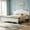 Walnut, variant on AUU King Size Platform Bed with Retro Wave Headboard, Wooden Slat Support, No Box Spring Needed, Easy Assembly, Classic Vintage Design for Bedroom