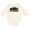 thumbnail image 3 of Inktastic Pittsburgh Skyline Grunge Boys or Girls Long Sleeve Baby Bodysuit, 3 of 5