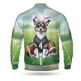 thumbnail image 2 of Happy Easter Hello Spring Toy Fox Terrier Playing Football All Over Print 3D Baseball Jacket Dog Lover Bomber Jacket Softball - 13003, 2 of 6