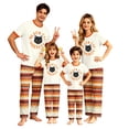 thumbnail image 5 of Halloween Family Matching Pajamas Short Sleeve Black Cat Print Top Geometric Pattern Long Pants Family Sleepwear Set, 5 of 7