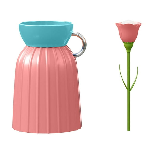 Lampe de Bureau Sans Fil Unique avec Vase Col de Cygne Flexible Rechargeable LED avec Port de Charge USB 3 Modes de Couleur et Gradation Continue