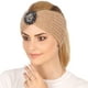 thumbnail image 1 of Sonducket Gorros de ganchillo antideslizantes para mujer, pelo en su lugar durante todo el día, calentador de cabeza, calentador de orejas, Accesorio para el cabello Bronceado suave, 1 of 6