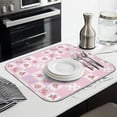 thumbnail image 3 of Pioneer Flower Floral Print Pattern Kitchen Dish Drying Mat 1 Pack, Ultra Absorbent Microfiber Drainer Mat, 16"x18", 3 of 6