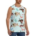 thumbnail image 2 of Daiia Cute Pug Dogs Printed Men's Tank Tops,Casual Soft Sleeveless Gym Muscle Shirts Bodybuilding Tee-3X-Large, 2 of 8