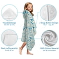 thumbnail image 7 of Daisy Flower Pattern Hooded Bath Towel，60"x35" for Ages 3 To 12 Kids, Quick Dry Lightweight Soft Microfiber Hood Beach Towel Cover Up for Kids, 7 of 7