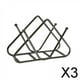 thumbnail image 1 of Soportes para servilletas Soledad organizador de mesa de comedor boda color negro 3 piezas, 1 of 8