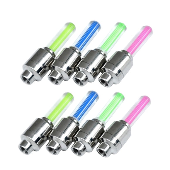 AMERTEER Tires Accessories Bike LED Wheel Lights Bicycle Accesories Battery Operated Lamps Powered 8 Pcs