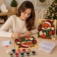 thumbnail image 5 of DIY Christmas 3D Pearl Diamond Painting Art Kit with Frame, Sparkling Raised Bead Christmas Wall Decor for Home Decoration and Gift (Holiday Wreath), 5 of 5