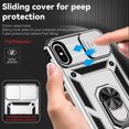 thumbnail image 5 of JTCASES for iPhone XR Case, Heavy Duty Protection Magnetic Car Mount Rotating Stand [Slide Camera Window] Rugged Shockproof Anti-fall Shell for iPhone XR, Silver, 5 of 7