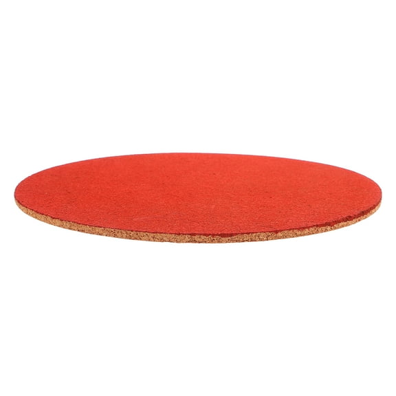 PAMINGONO Round Red Self Adhesive Cork Board for Office Decorative Memo Display