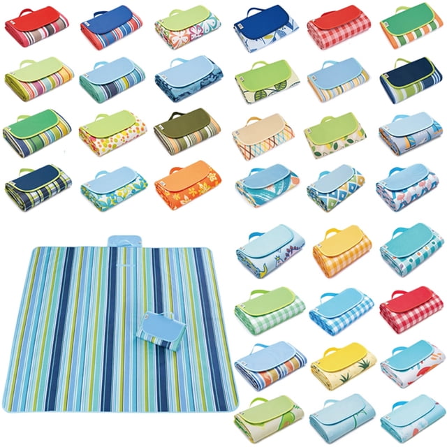 Coofit Picnic Blanket Waterproof Foldable - Sandproof Picnic Mat Tote Beach Blanket