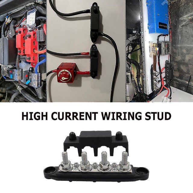 Bloque de distribución de energía LANNMXG 2 piezas M8 M10 250a 4 postes para automóvil Rv-ma
