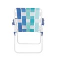 thumbnail image 4 of Mainstays Folding Beach Web Fabric Chair, Blue Tonal Stripe, 4 of 10