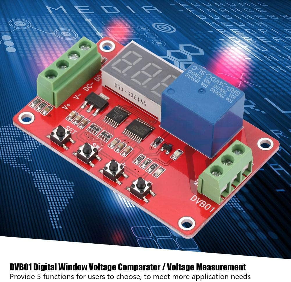12V Red DVB01 Digital Window Voltage Comparator Voltage Measurement Module 