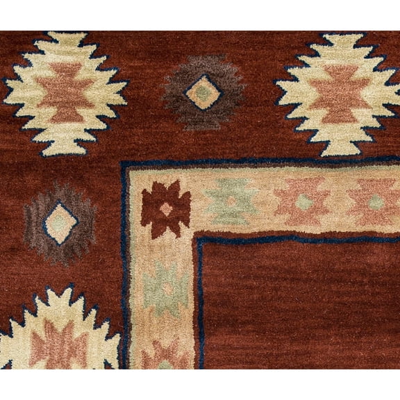 Alora Decor Ryder 8' x 10' Tribal Burgundy/Tan/Rust/Navy/Sage Area Rug