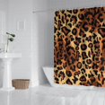 thumbnail image 2 of Orange and Brown Leopard Pattern Shower Curtain 72"x72" ,Bathroom Decorative Shower Curtains Set with 12 Hooks,Modern Waterproof Washable Shower Curtain, 2 of 6
