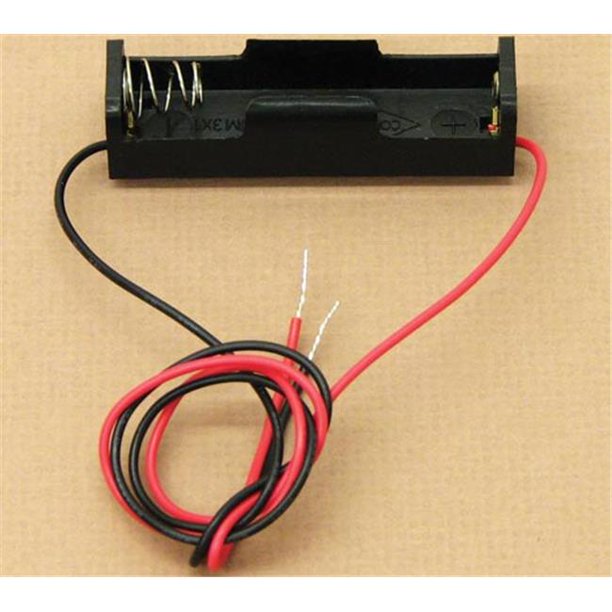 Battery Holder with Wires AA Cell Single