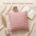 thumbnail image 4 of REGALWOVEN Throw Pillow Covers Set of 2, Soft Plush Solid Couch Pillow Cases for Sofa Bed Living Room Home Decor Pink 18" x 18", 4 of 7