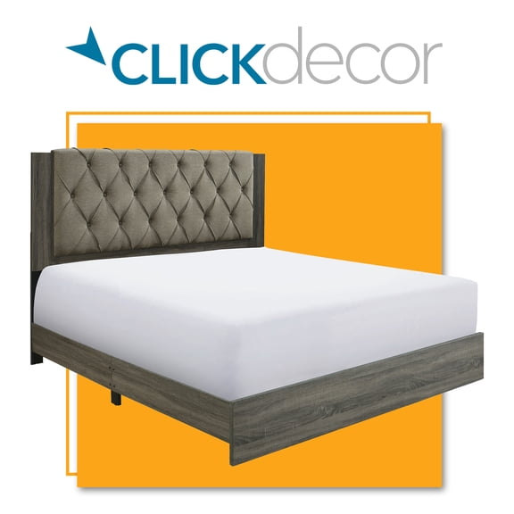 ClickDecor Kenton Platform Bed King Size Gray
