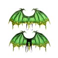 thumbnail image 3 of Injueey Decoración de ala de dragón de Halloween, ala de fácil almacenamiento para disfraz elástico llamativo de fiesta de carnaval Kits de decoración para fiestas, 3 of 6