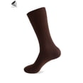 thumbnail image 3 of PULLIMORE 3 Pairs Mens Cushion Crew Socks Athletic Performance Cotton Sock for Sport Everyday (Coffee, US 7-9), 3 of 7