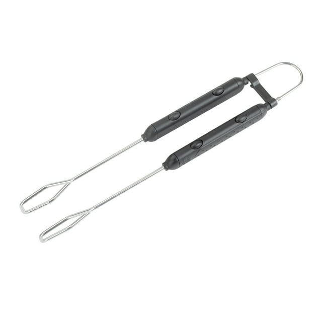 Expert Grill Stainless Steel Locking Barbecue Food Tongs with Black Detachable Handle
