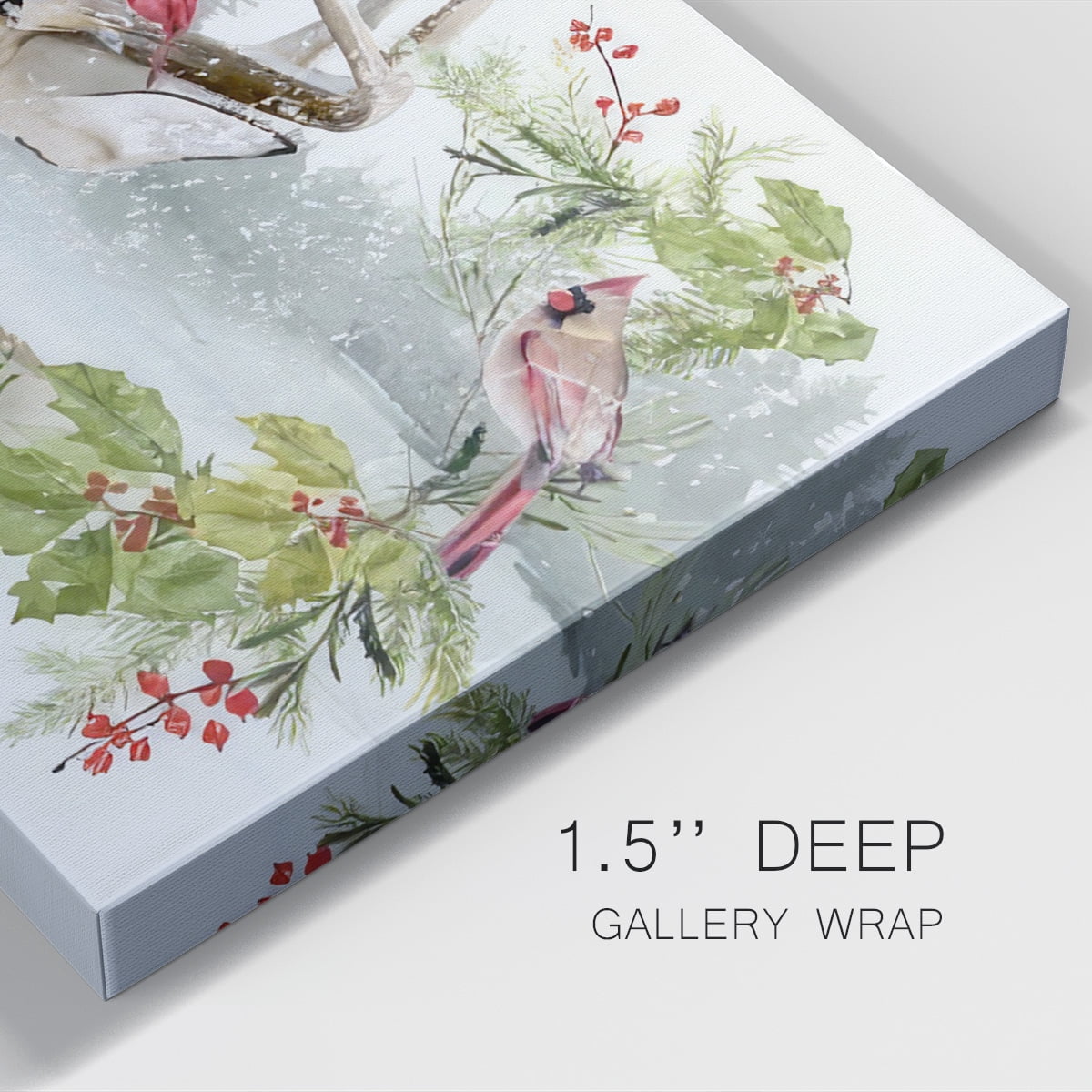 Holiday Deer Collection D- Gallery Wrapped Canvas