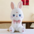 thumbnail image 6 of Goowood Cat Plush Cat Stuffed Animal PEACH CAT Kawaii Cat Plushie 9.8 Inch White Stuffed Cat Toy Pillow Gift for Kids and Adults, 6 of 7
