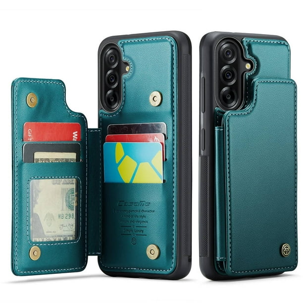 Funda para Samsung Galaxy A56 5G con tarjetero, tipo cartera para hombre y mujer con bloqueo RFID, de cuero resistente, con soporte y cierre magnético, a prueba de golpes para Samsung Galaxy A56