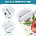 thumbnail image 3 of Yayeee 40oz Stainless Steel Tumbler with Straw and Handle Double-Wall Insulated Travel Water Bottle, White Apple Pattern, 3 of 8