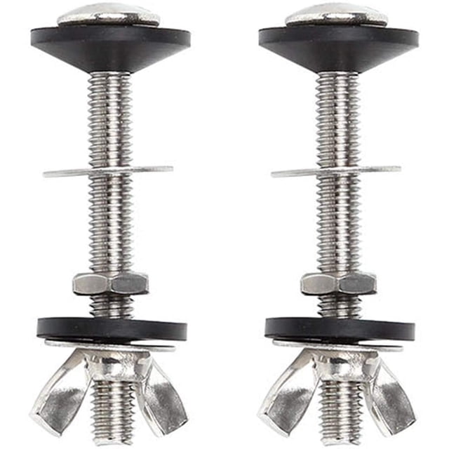 Kit de 2 pernos de acero inoxidable para tanque de descarga, accesorio universal para inodoro, fácil de instalar
