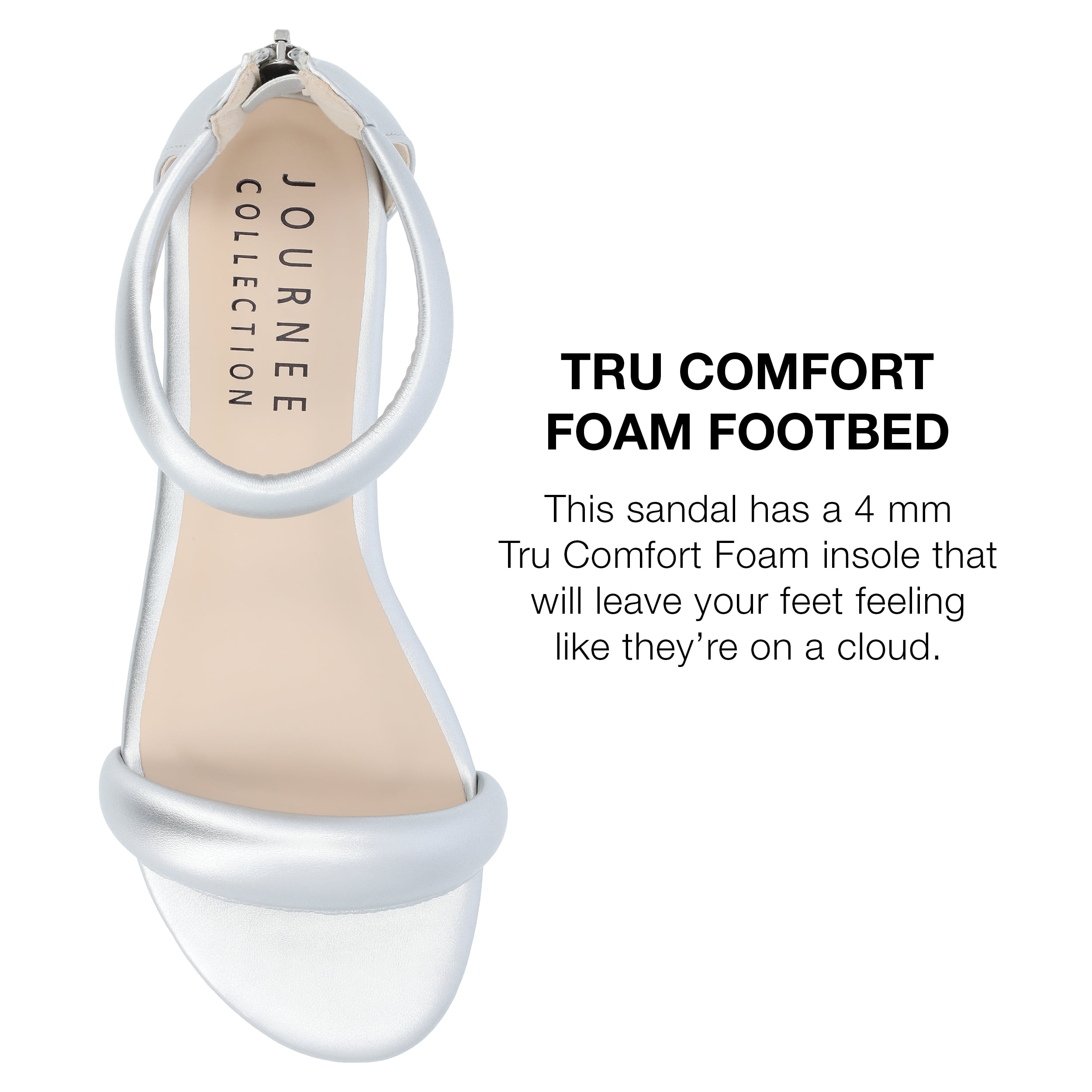 Journee Collection Womens Peytonn Back Heel Zip Ankle Strap Sandals