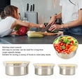 thumbnail image 4 of Contenant Alimentaire, Contenant Rond de Rangement pour Aliments en Acier Inoxydable 304 pour le Dîner, 4 of 7