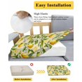 thumbnail image 5 of Summer Lemon Couch Cushion Covers Stretch, Washable Sofa Seat Covers Individual Seat Cushion Sofa Slipcovers Yellow Green Watercolor Botanical Wooden Couch Cover Furniture Protector L-1PCS, 5 of 7